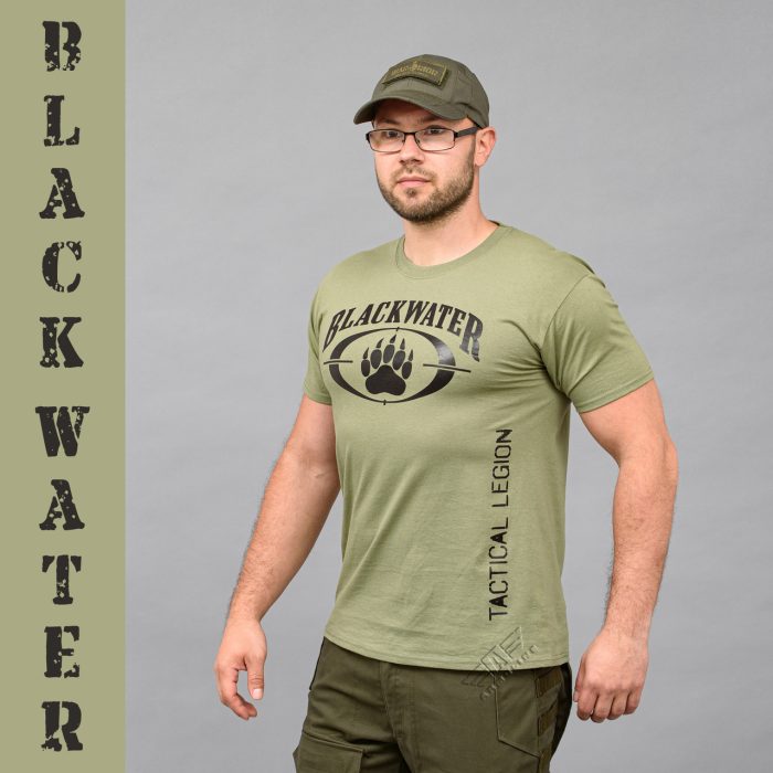 Футболка з принтом "BLACK WATER" OLIVE (Бавовна) - Зображення 2