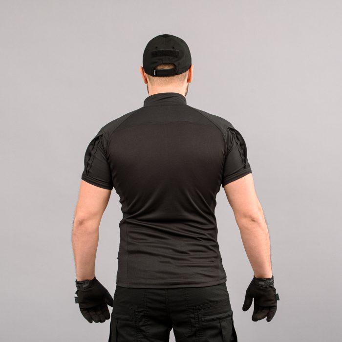 Футболка UBACS тактична "ANTITERROR II" BLACK (CoolPass + Трикотаж) - Зображення 3