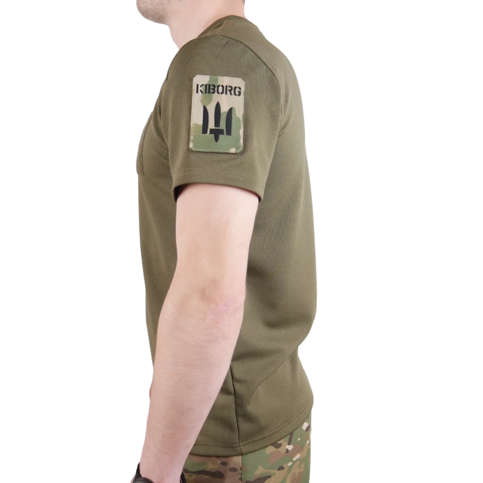 Футболка з велкро панелями хакі Kiborg - Зображення 10