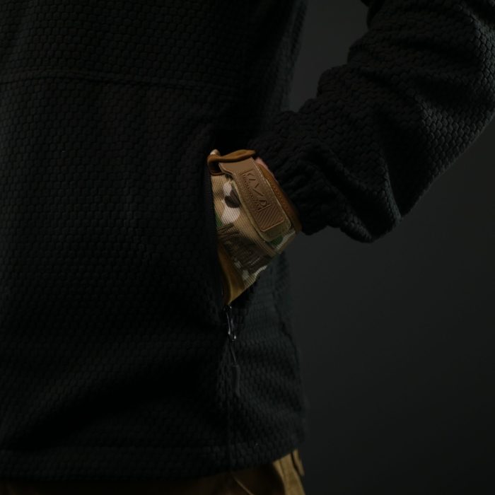 Вітрозахисна флісова кофта Militex mod. 6 — Чорна - Зображення 8