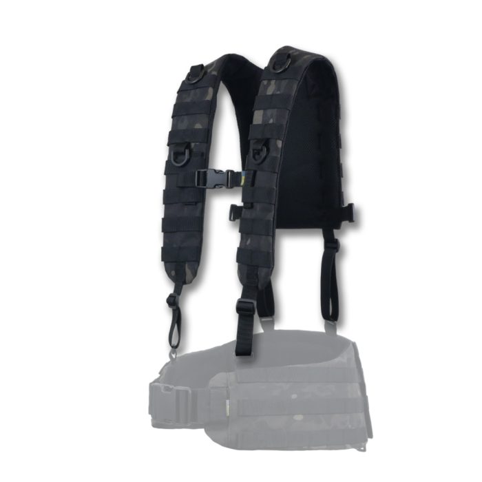 Ремені плечові (лямки) чорний мультикам для пояса РПС - Зображення 1