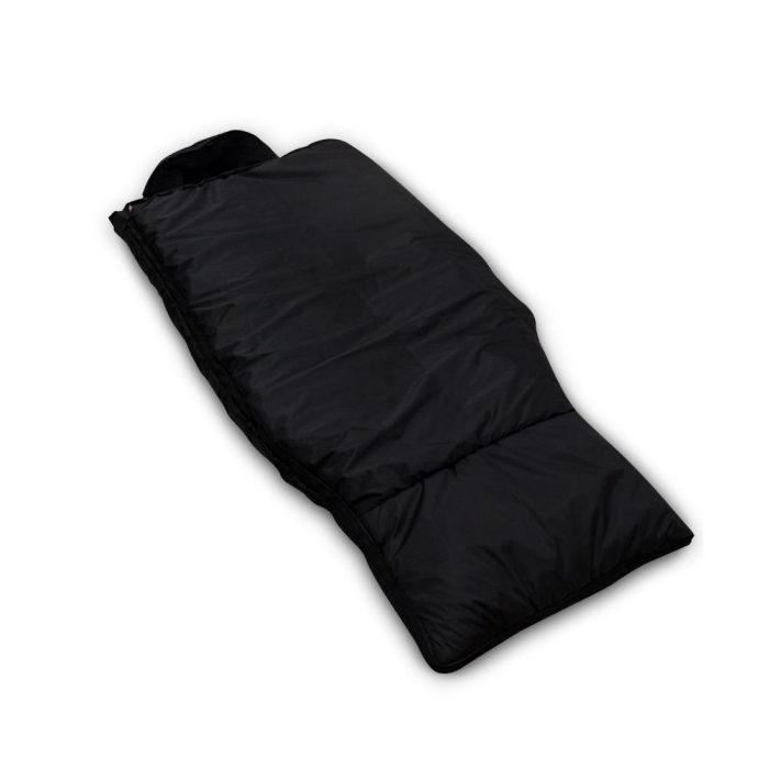 Спальний мішок з капюшоном 2.10х90 фліс чорний зимовий - Зображення 1