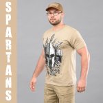 Футболка з принтом "SPARTANS" KHAKI (Бавовна) - Зображення 2