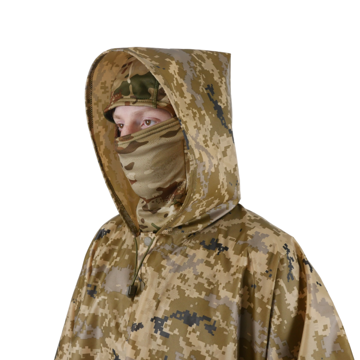 Пончо-дощовик Kiborg із запаяними швами Піксель - Зображення 5