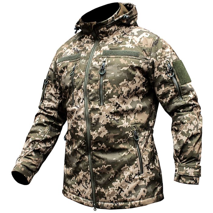 Куртка зимова SoftShell "DIVISION" + толстовка флис (ММ14 УКРПІКСЕЛЬ) 2 в 1 - Зображення 1