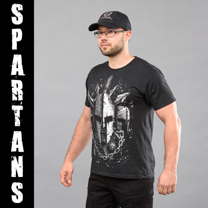 Футболка з принтом "SPARTANS" BLACK (Бавовна) - Зображення 2
