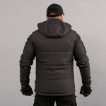 Жилетка утеплена, з капюшоном "ANTITERROR II" BLACK (Мембрана + Синтепон) - Зображення 3