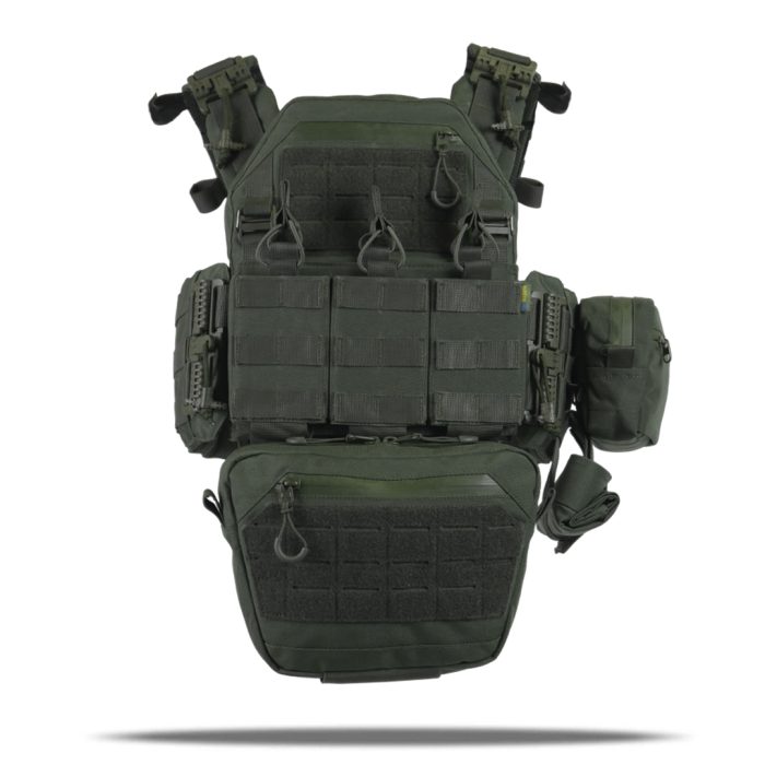 Комплект плитоноска Kiborg GU Gen.2 + 6 підсумків Хакі - Зображення 2