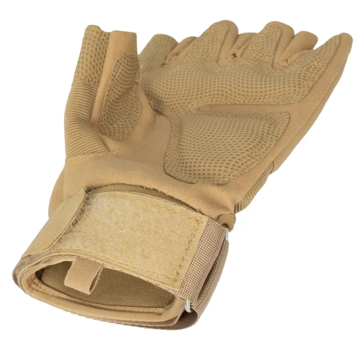Безпалі каучукові рукавиці койот з кісточками Outdoor Tactics - Зображення 2