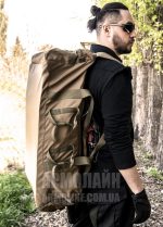 Сумка-рюкзак армійський 80л. "Кочівник" COYOTE (Cordura) - Зображення 10