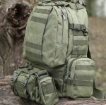 Тактичний рюкзак Molle Assault 55л + (3 органайзери) Олива - Зображення 2