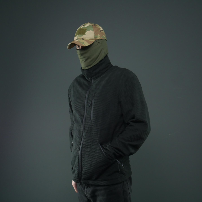 Тактична вітрозахисна флісова кофта Militex mod. 5 Чорна - Зображення 7