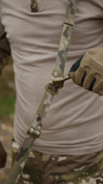 Двоточковий збройовий ремінь зі швидким регулюванням Multicam USA з металевими карабінами (2шт) - Зображення 10