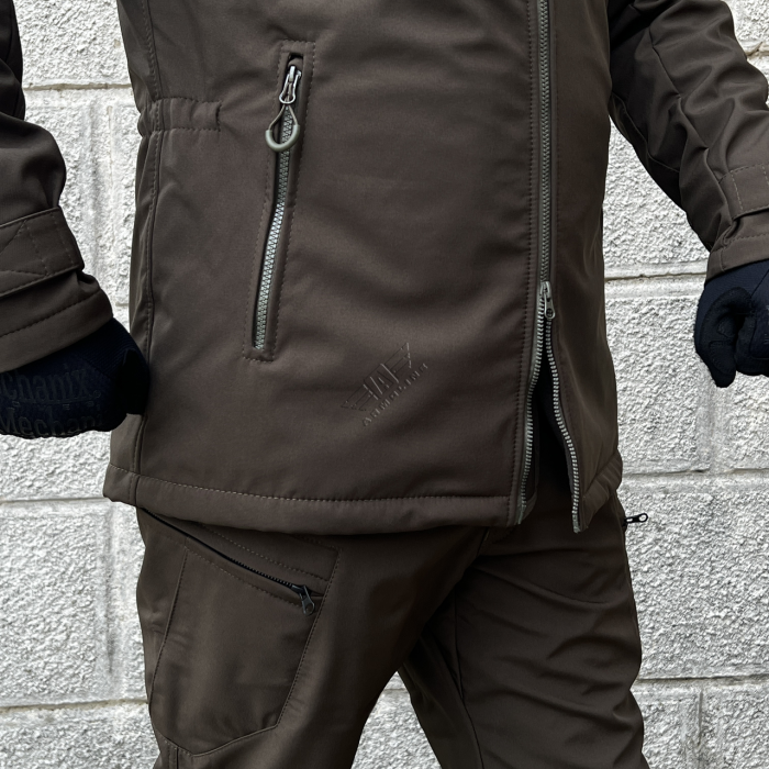 Куртка зимова SoftShell "DIVISION" + толстовка фліс (OLIVE) 2 в 1 - Зображення 7