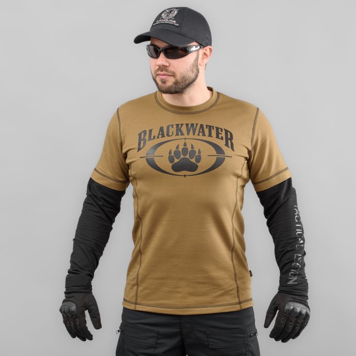 Футболка з рукавами "BLACK WATER" KHAKI (Трикотаж) - Зображення 1
