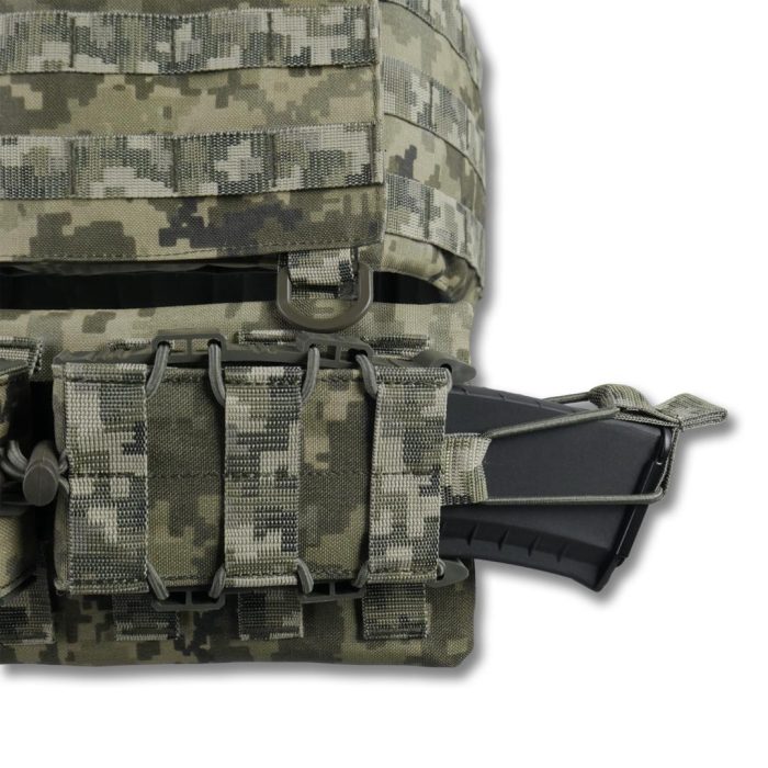 Комплект Плитоноска Kiborg GU Gen.2 з двома підсумками та захистом 1 класу Піксель - Зображення 4