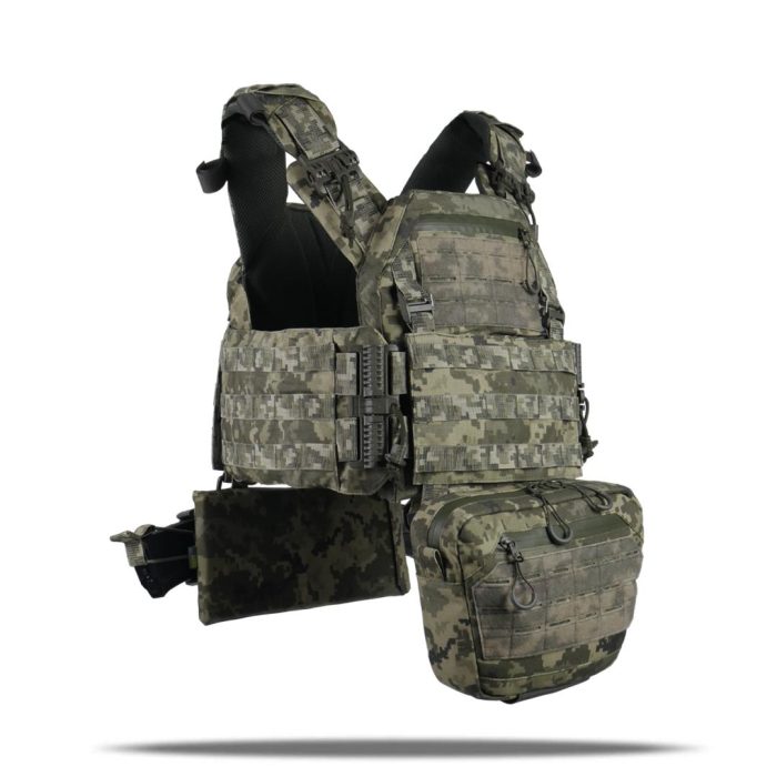 Комплект Плитоноска Kiborg GU Gen.2 з двома підсумками та захистом 1 класу Піксель - Зображення 9