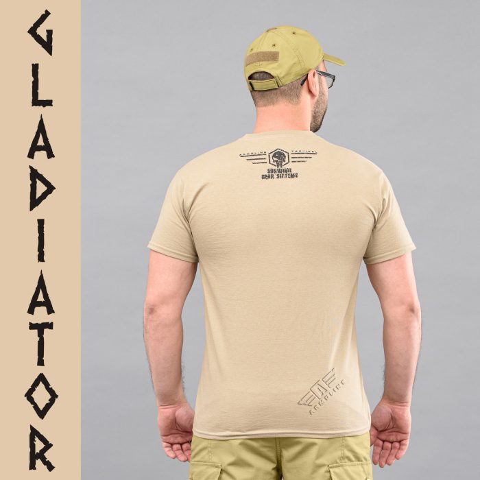 Футболка з принтом "GLADIATOR" KHAKI (Бавовна) - Зображення 3