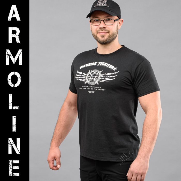 Футболка з принтом "ARMOLINE" BLACK (Бавовна) - Зображення 2