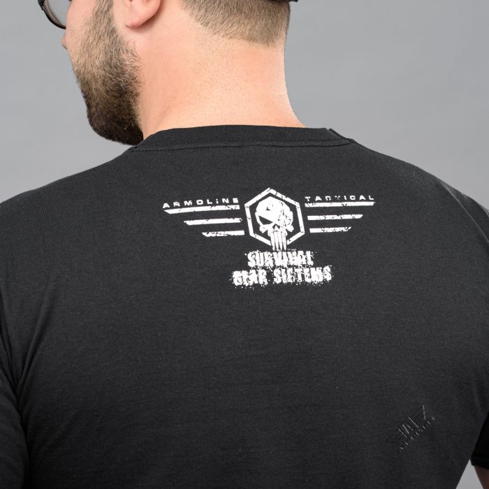 Футболка з принтом "ARMOLINE" BLACK (Бавовна) - Зображення 5