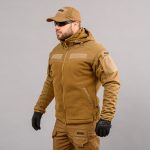 Толстовка з капюшоном "ANTITERROR II" COYOTE (Фліс + Мембрана) - Зображення 2