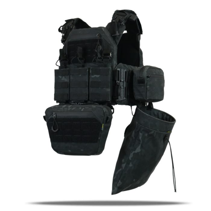 Комплект плитоноска Kiborg GU Gen.2 + 6 підсумків Чорний Мультикам - Зображення 5