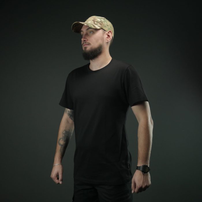 Трикотажна футболка "ARNO" виробник Militex — Чорна - Зображення 6