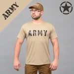 Футболка з принтом "ARMY" KHAKI (Бавовна)