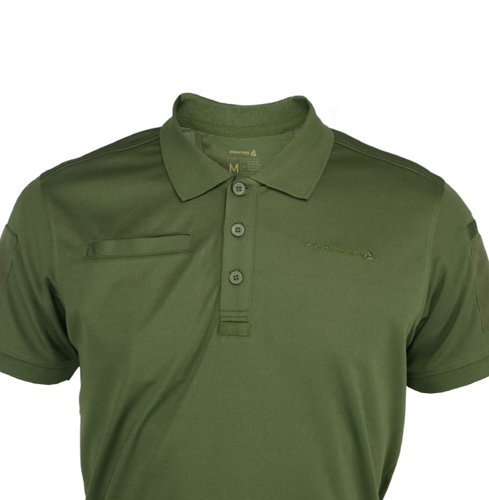 Анатомічна футболка-поло хакі Frontier Milvus - Зображення 4