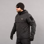 Анорак "TRAVEL DEFENCE" BLACK (Таслан + Мікрофліс) - Зображення 2