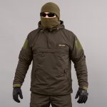 Анорак "TRAVEL DEFENCE" DARK OLIVE (Таслан + Мікрофліс)