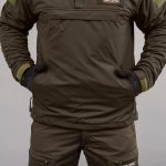 Анорак "TRAVEL DEFENCE" DARK OLIVE (Таслан + Мікрофліс) - Зображення 8