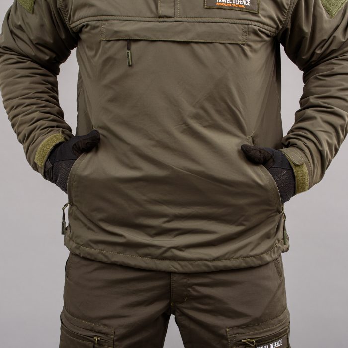 Анорак "TRAVEL DEFENCE" OLIVE (Таслан + Мікрофліс) - Зображення 8