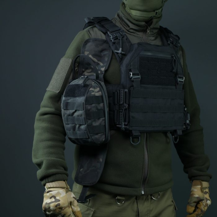 Аптечка-підсумок зі швидким скидом Kiborg GU Чорний Мультикам - Зображення 8