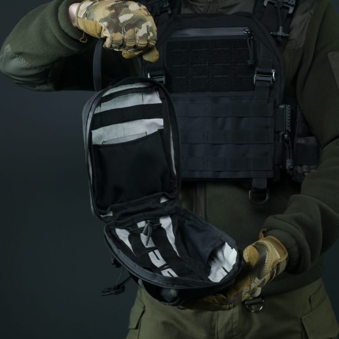 Аптечка-підсумок зі швидким скидом Kiborg GU Чорний Мультикам - Зображення 10