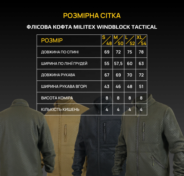 Флісова кофта койот Militex mod. 4 - Зображення 10