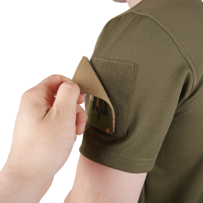 Футболка з велкро панелями хакі Kiborg - Зображення 3