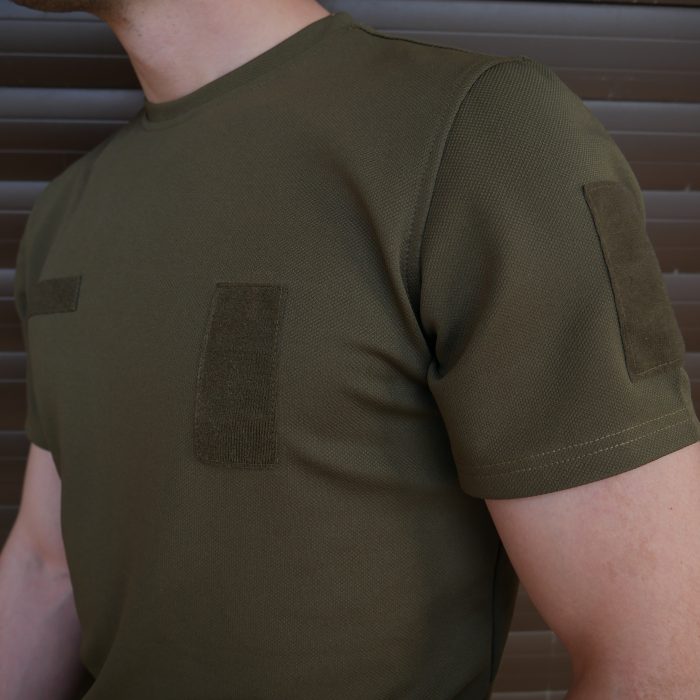 Футболка з велкро панелями хакі Kiborg - Зображення 7
