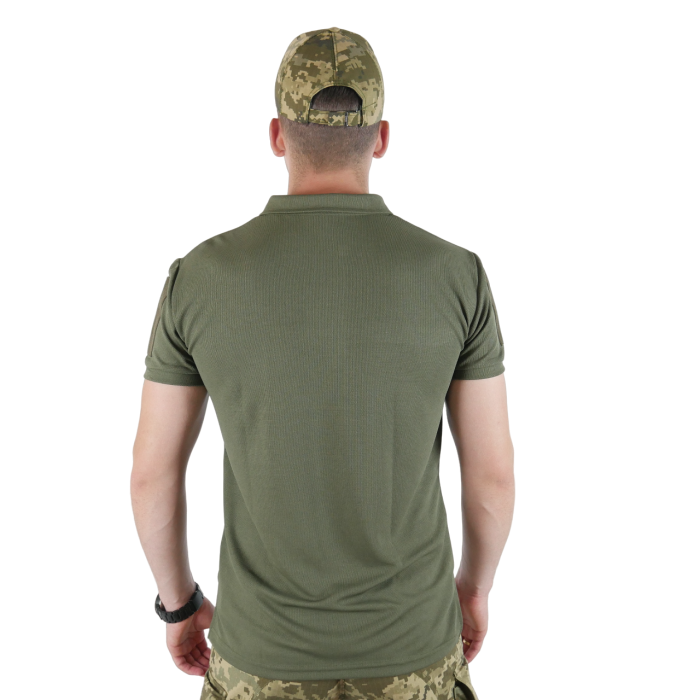 Поло з кріпленням для шевронів олива - Зображення 3