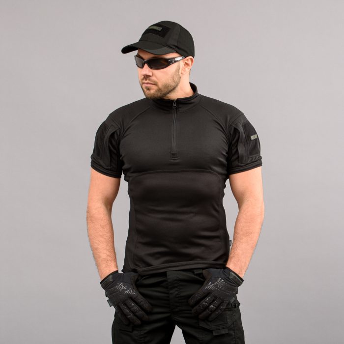 Футболка UBACS тактична "ANTITERROR II" BLACK (CoolPass + Трикотаж) - Зображення 7