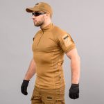 Футболка UBACS тактична "ANTITERROR II" COYOTE (CoolPass + Трикотаж) - Зображення 2