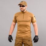 Футболка UBACS тактична "ANTITERROR II" COYOTE (CoolPass + Трикотаж)