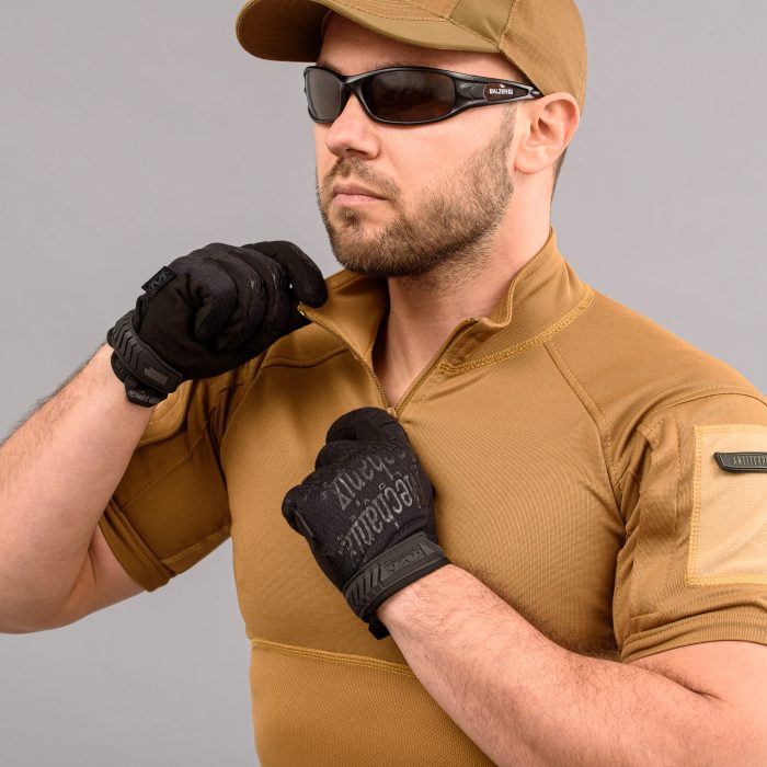 Футболка UBACS тактична "ANTITERROR II" COYOTE (CoolPass + Трикотаж) - Зображення 4