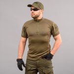 Футболка UBACS тактична "ANTITERROR II" OLIVE (CoolPass + Трикотаж) - Зображення 7