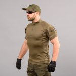 Футболка UBACS тактична "ANTITERROR II" OLIVE (CoolPass + Трикотаж) - Зображення 2