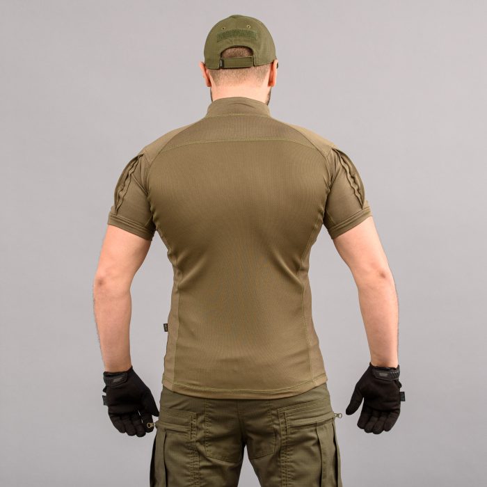 Футболка UBACS тактична "ANTITERROR II" OLIVE (CoolPass + Трикотаж) - Зображення 3