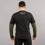 Футболка з рукавами "BLACK WATER" BLACK & OLIVE (Трикотаж) - Зображення 3