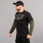 Футболка з рукавами "BLACK WATER" BLACK & OLIVE (Трикотаж) - Зображення 2