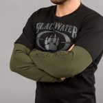 Футболка з рукавами "BLACK WATER" BLACK & OLIVE (Трикотаж) - Зображення 5