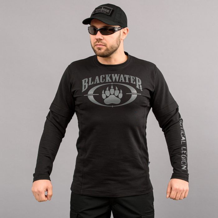 Футболка з рукавами "BLACK WATER" BLACK (Трикотаж) - Зображення 1